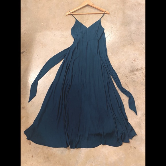 Oysho Satin Dress Evergreen - Picture 5 of 7